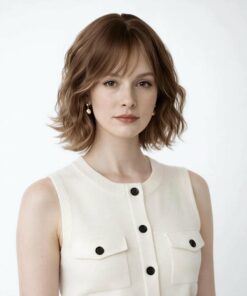 Caramel Brown Wavy Bob Wig BE109