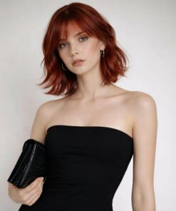 Red Copper Short Layered Wavy Wig BE102