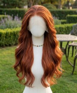 Voluminous Ginger Copper Lace Front Wig BE93