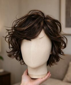 Shaggy Brown Highlight Short Wig BE104
