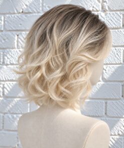 Shadow Root Blonde Wavy Short Wig BE103