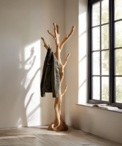 Rustic Driftwood Branch Tree Coat Rack with Optional Support Base
