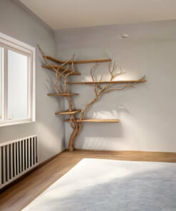 Alternative view of Driftwood Tree Branch Floating Bookshelf, Wall Mounted