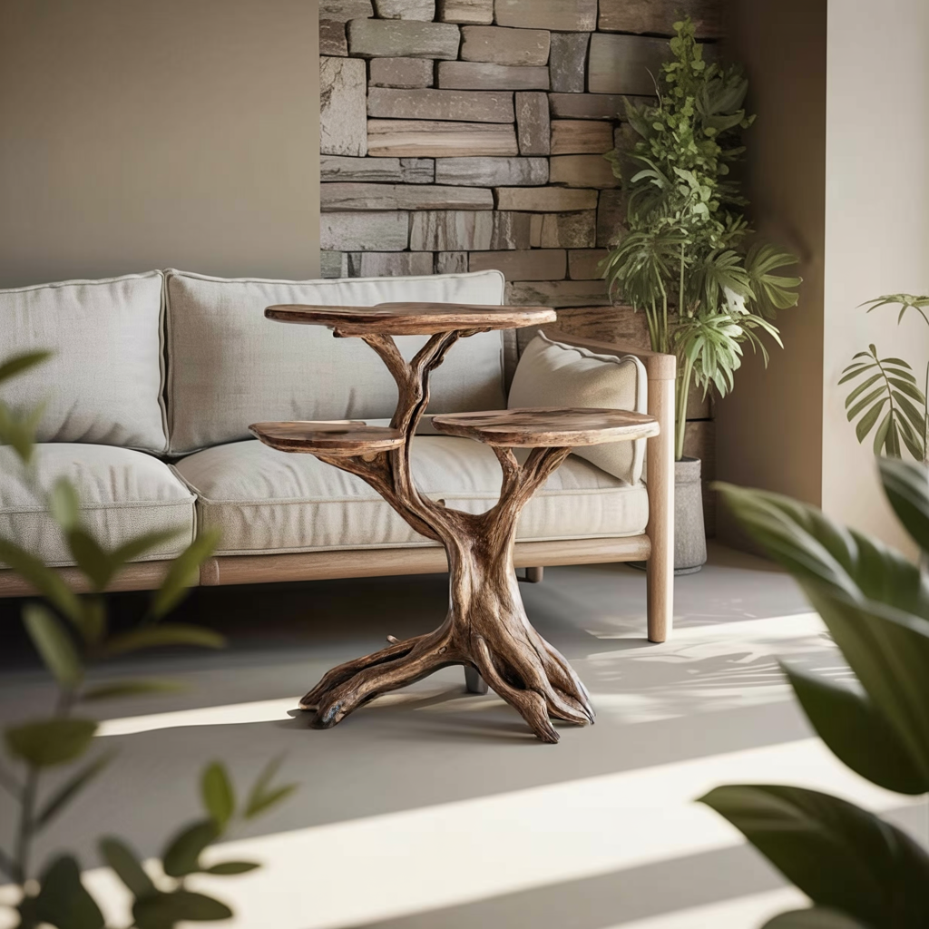 Farmhouse Solid Wood End Table with Wax and Oil Finish - Image 4
