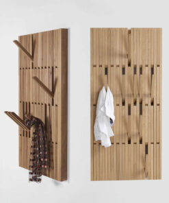 Piano Keyboard Solid Wood Wall Coat Rack with Hooks