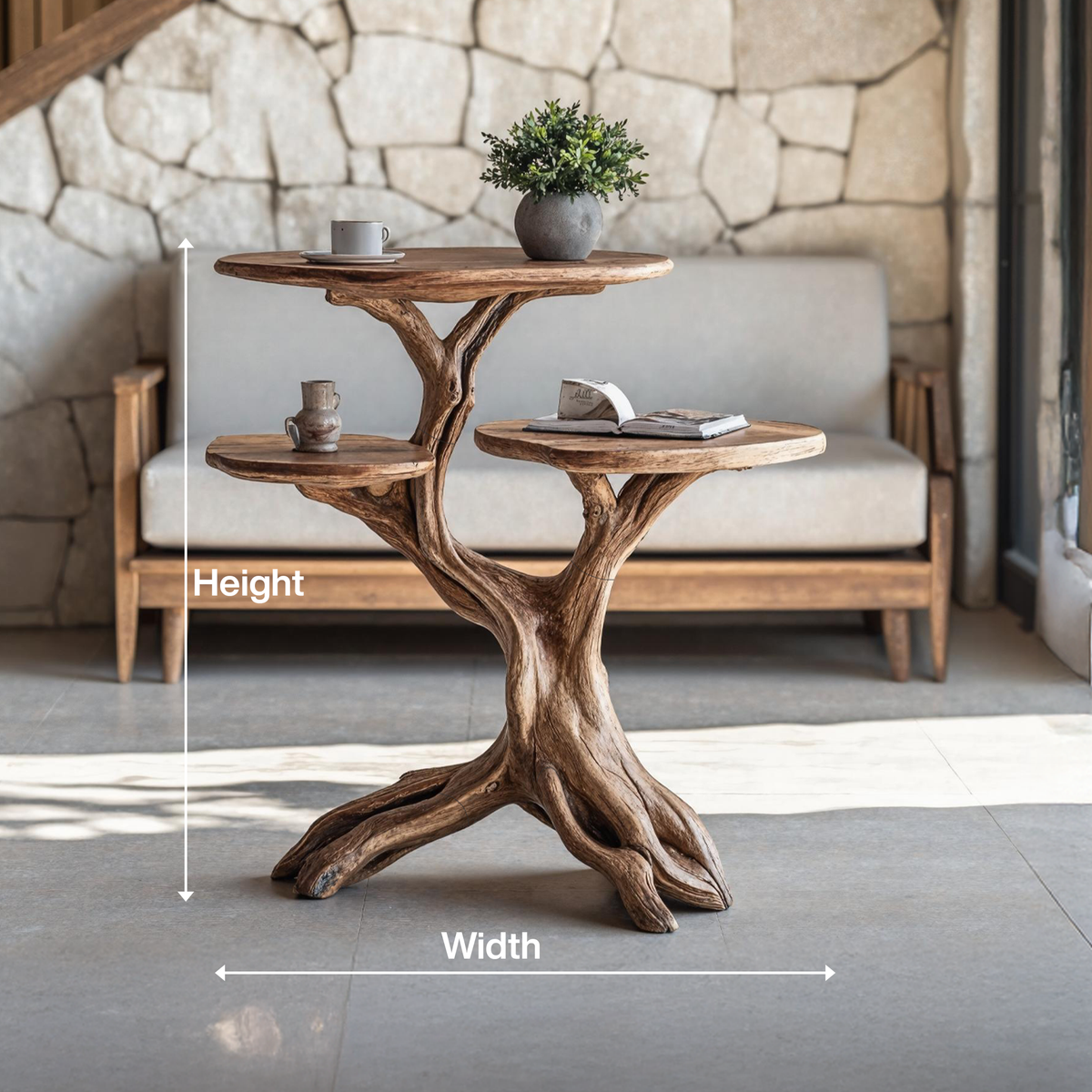 Farmhouse Solid Wood End Table with Wax and Oil Finish - Image 7