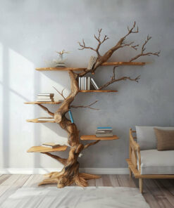 Alternative view of Live Edge Tree Branch Floating Bookshelf for Nursery Walls
