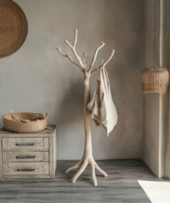 Driftwood Tree Branch Coat Rack with Natural Branch Hooks