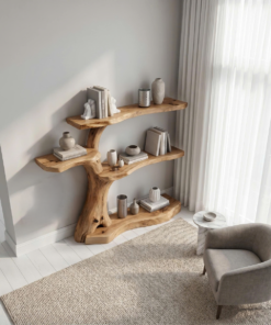 Alternative view of Rustic Corner Tree Branch Bookshelf for Kids Room and Nursery