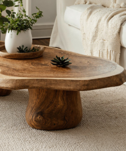 Alternative view of Modern Solid Wood Coffee Table with Natural Oil and Wax Finish