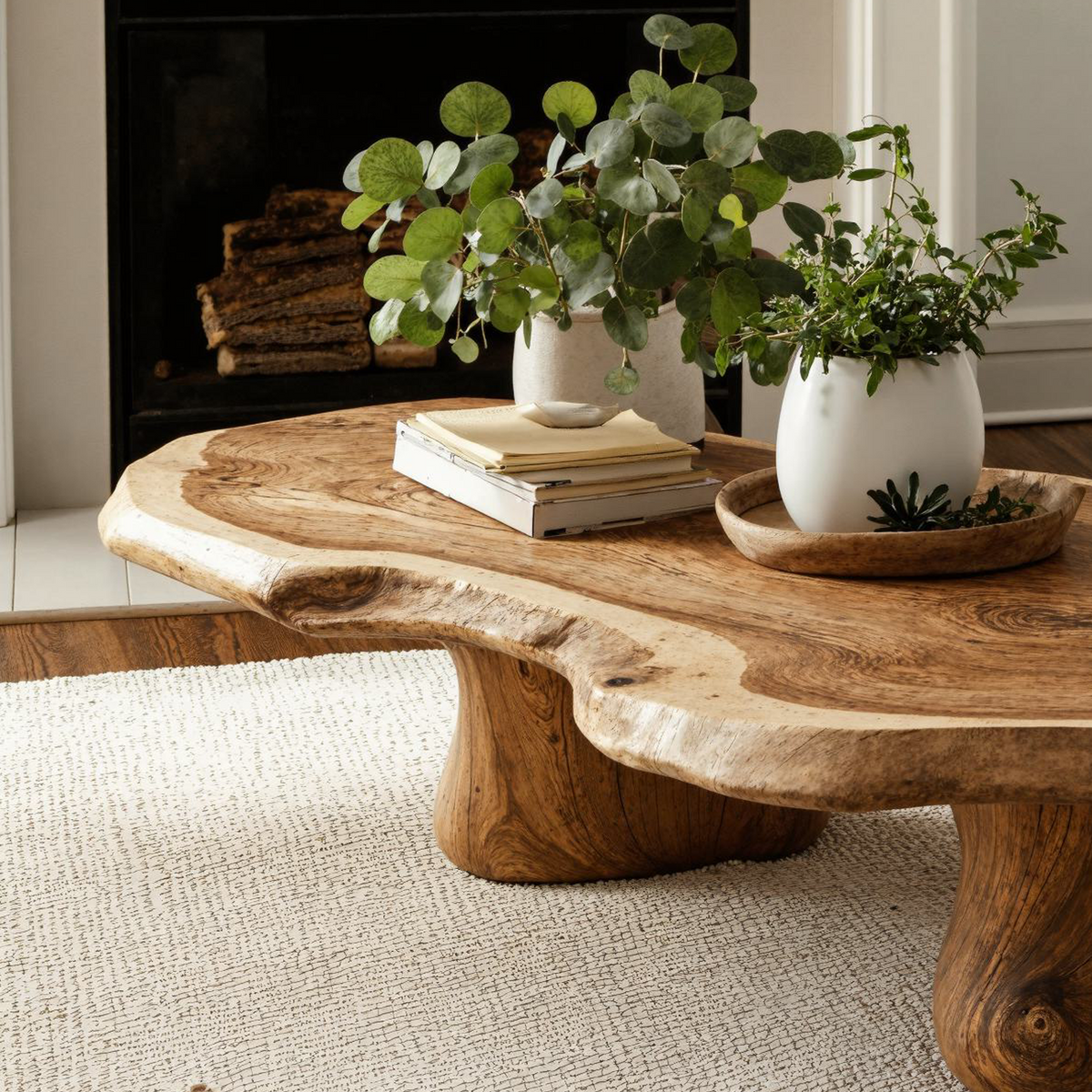 Modern Solid Wood Coffee Table with Natural Oil and Wax Finish - Image 3