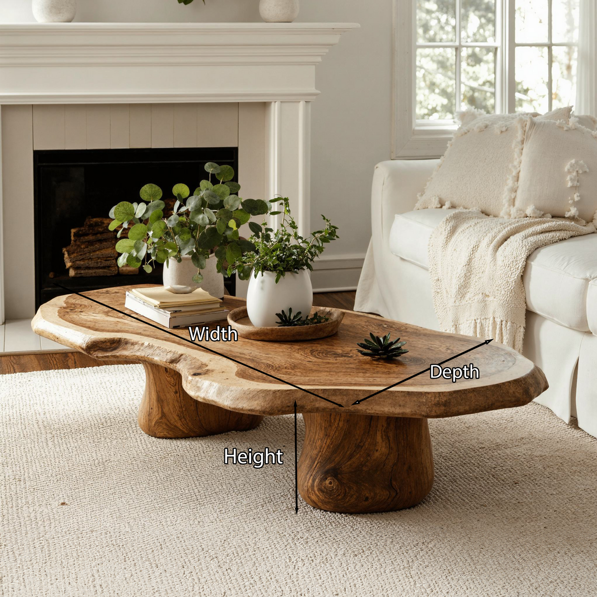 Modern Solid Wood Coffee Table with Natural Oil and Wax Finish - Image 5